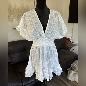 Blue island cotton cover up dress